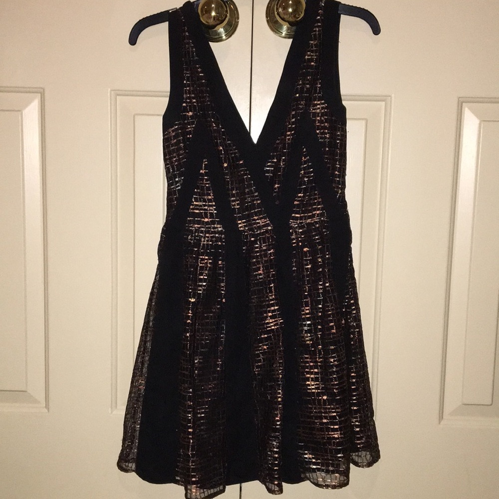 EUC Ark & Co Black & Copper Size S cocktail dress - Picture 1 of 6